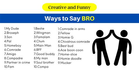 bro synonyms|different ways to say bro.